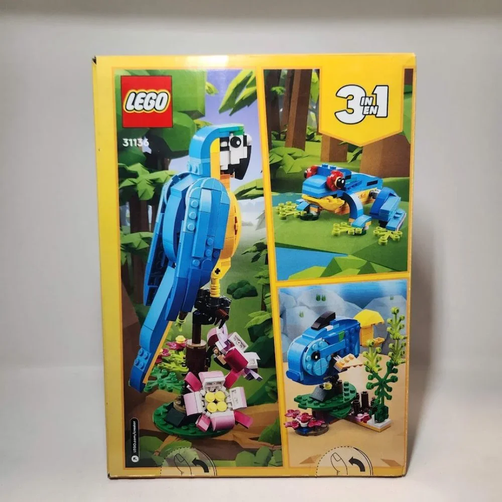 Lego Creator 3in1 Exotic Parrot Macaw Fish Frog Lego Set 253 Pieces EASTER GIFT